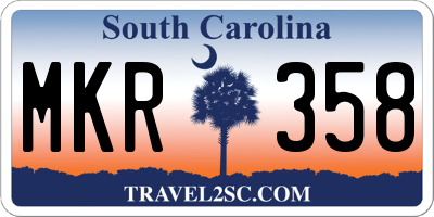 SC license plate MKR358