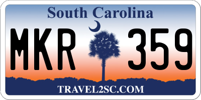 SC license plate MKR359