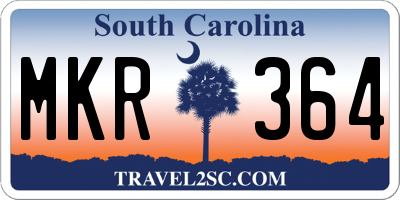 SC license plate MKR364