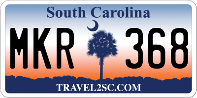 SC license plate MKR368
