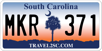 SC license plate MKR371