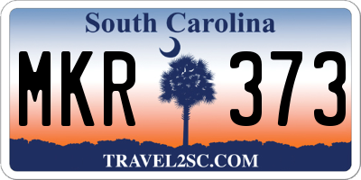 SC license plate MKR373