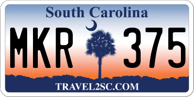 SC license plate MKR375