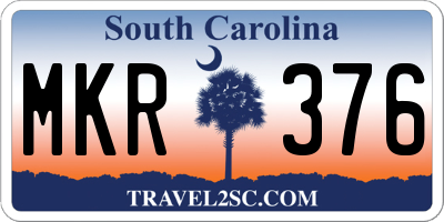 SC license plate MKR376