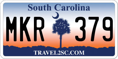 SC license plate MKR379