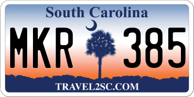 SC license plate MKR385