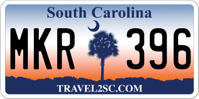 SC license plate MKR396