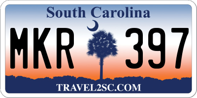 SC license plate MKR397
