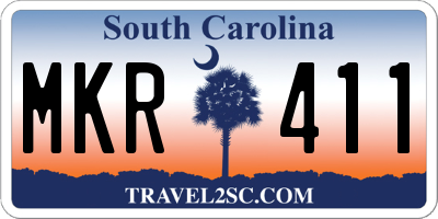 SC license plate MKR411