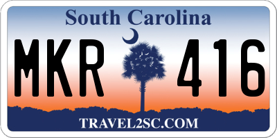 SC license plate MKR416