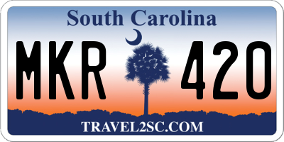 SC license plate MKR420