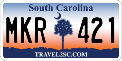 SC license plate MKR421