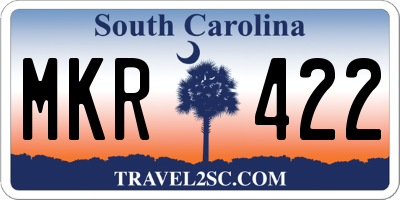 SC license plate MKR422