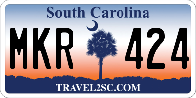 SC license plate MKR424