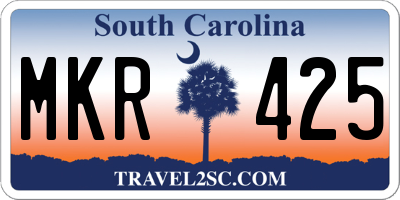 SC license plate MKR425