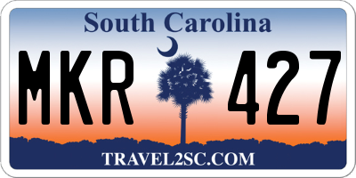 SC license plate MKR427
