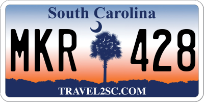SC license plate MKR428