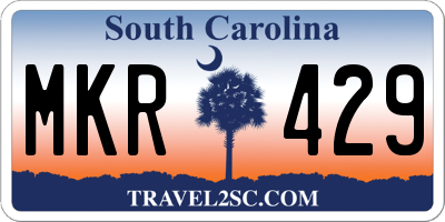 SC license plate MKR429