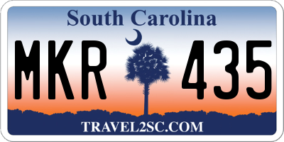 SC license plate MKR435