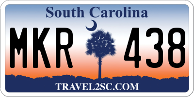 SC license plate MKR438
