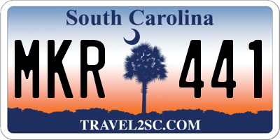 SC license plate MKR441