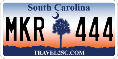 SC license plate MKR444
