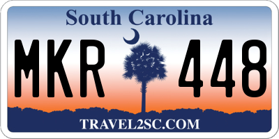 SC license plate MKR448