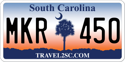 SC license plate MKR450