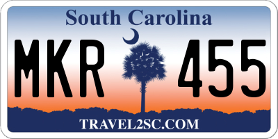SC license plate MKR455