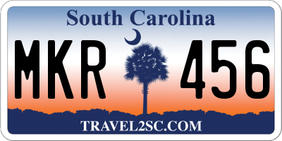 SC license plate MKR456