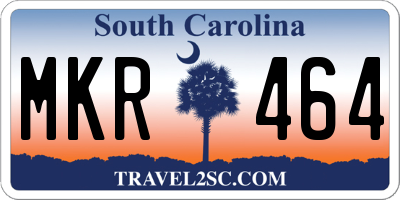 SC license plate MKR464