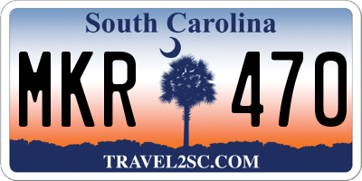 SC license plate MKR470