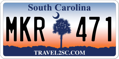 SC license plate MKR471