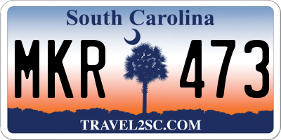 SC license plate MKR473