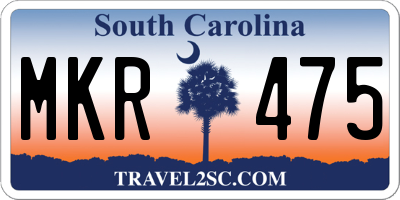 SC license plate MKR475