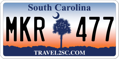 SC license plate MKR477