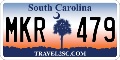 SC license plate MKR479