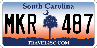 SC license plate MKR487