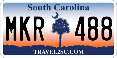 SC license plate MKR488