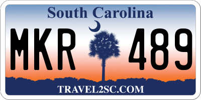 SC license plate MKR489