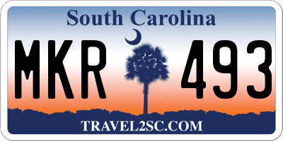 SC license plate MKR493