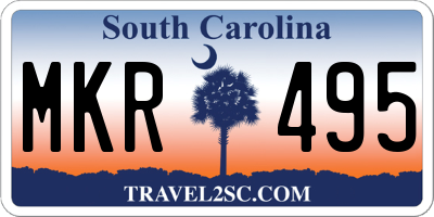 SC license plate MKR495