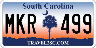SC license plate MKR499