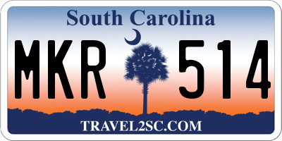SC license plate MKR514