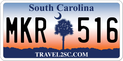 SC license plate MKR516