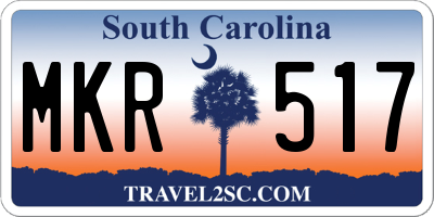 SC license plate MKR517