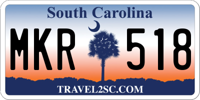 SC license plate MKR518