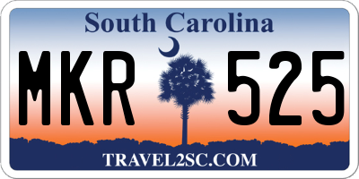 SC license plate MKR525