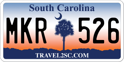 SC license plate MKR526