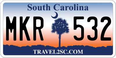 SC license plate MKR532